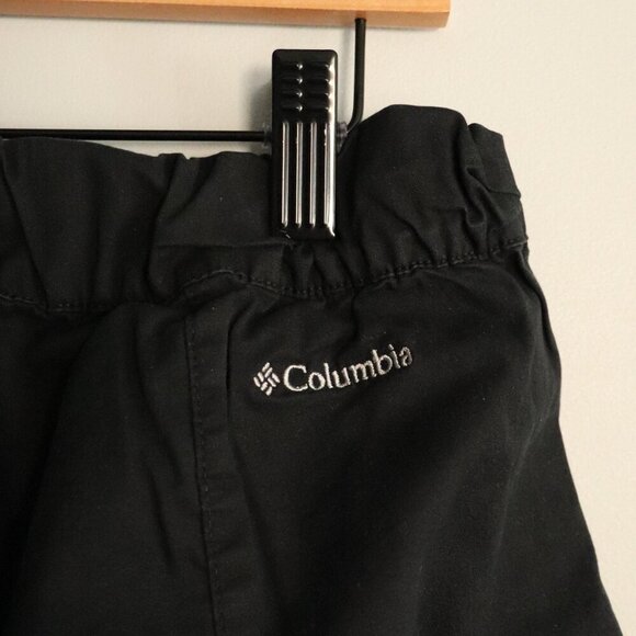 Columbia Women's Sz M Black Cropped Capri Pull On Stretch Hiking Stretch Pants - Picture 7 of 12